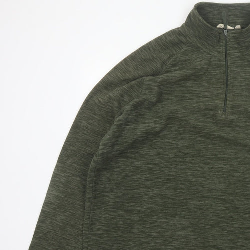 Mountain Warehouse Men’s Green M 1/4 Zip Fleece Sweatshirt