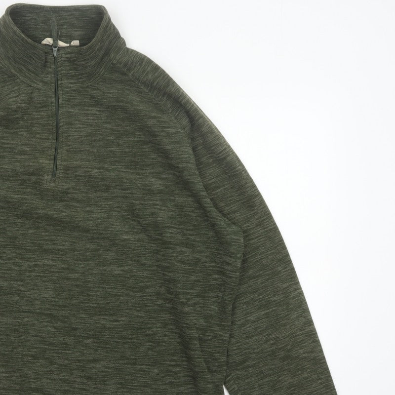 Mountain Warehouse Men’s Green M 1/4 Zip Fleece Sweatshirt