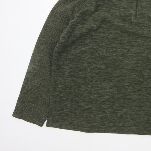 Mountain Warehouse Men’s Green M 1/4 Zip Fleece Sweatshirt