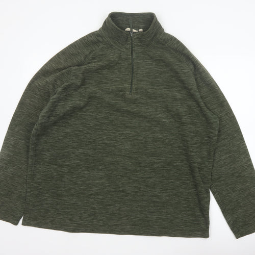 Mountain Warehouse Men’s Green M 1/4 Zip Fleece Sweatshirt