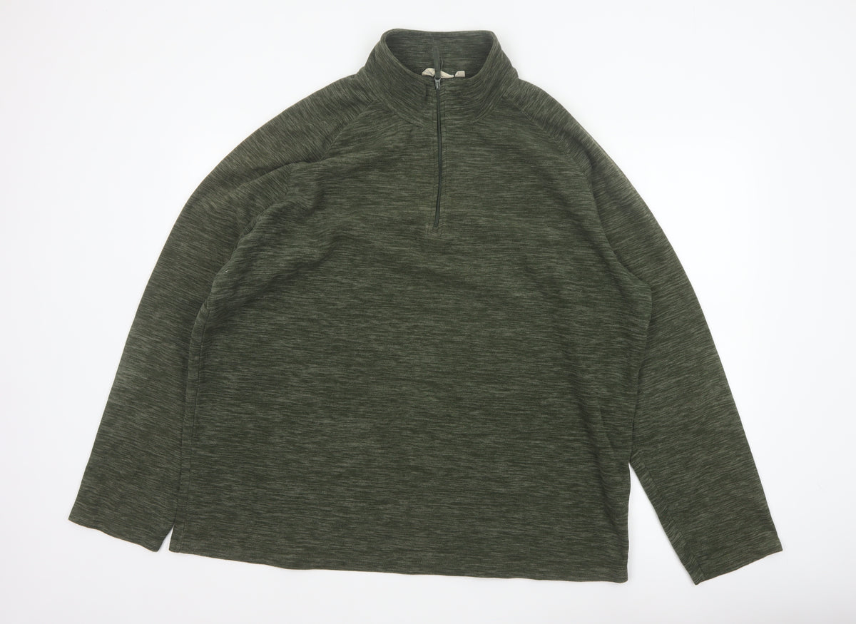 Mountain Warehouse Men’s Green M 1/4 Zip Fleece Sweatshirt