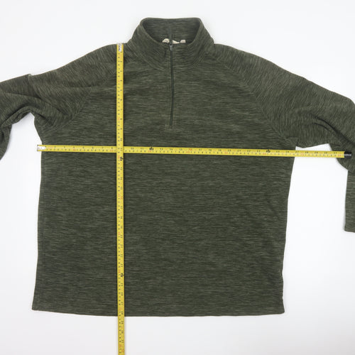 Mountain Warehouse Men’s Green M 1/4 Zip Fleece Sweatshirt