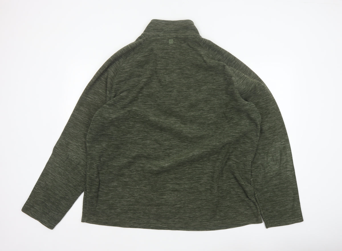 Mountain Warehouse Men’s Green M 1/4 Zip Fleece Sweatshirt
