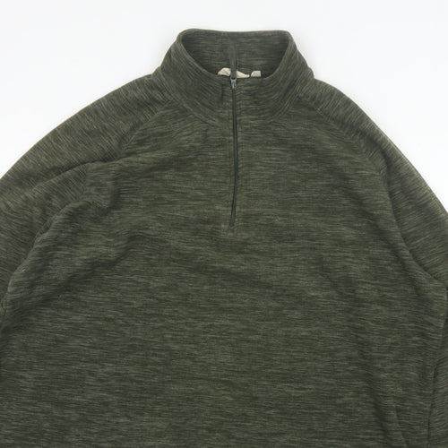 Mountain Warehouse Men’s Green M 1/4 Zip Fleece Sweatshirt