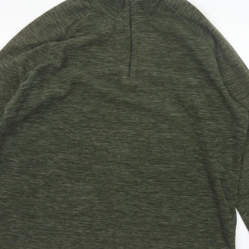 Mountain Warehouse Men’s Green M 1/4 Zip Fleece Sweatshirt