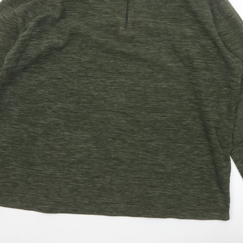Mountain Warehouse Men’s Green M 1/4 Zip Fleece Sweatshirt