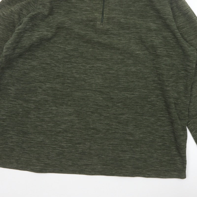 Mountain Warehouse Men’s Green M 1/4 Zip Fleece Sweatshirt