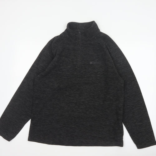 Mountain Warehouse Men’s Black M 1/4 Zip Fleece Sweatshirt Outdoor