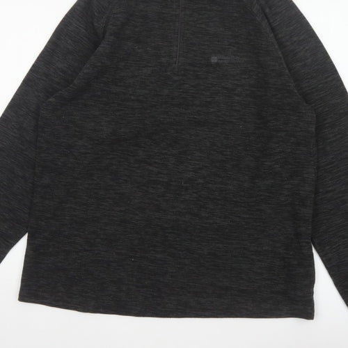 Mountain Warehouse Men’s Black M 1/4 Zip Fleece Sweatshirt Outdoor