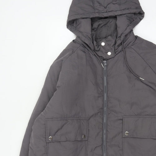 PrettyLittleThing Women Black M Hooded Puffer Jacket