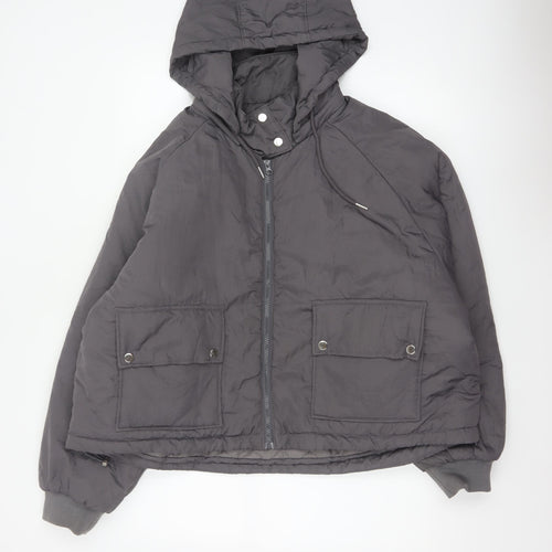 PrettyLittleThing Women Black M Hooded Puffer Jacket