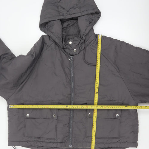 PrettyLittleThing Women Black M Hooded Puffer Jacket