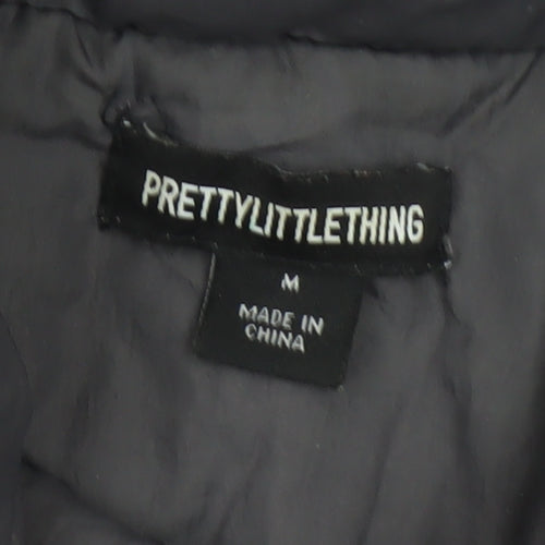PrettyLittleThing Women Black M Hooded Puffer Jacket