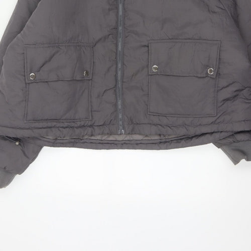 PrettyLittleThing Women Black M Hooded Puffer Jacket