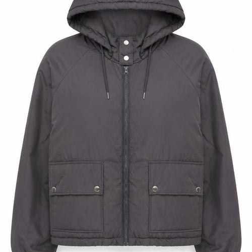 PrettyLittleThing Women Black M Hooded Puffer Jacket