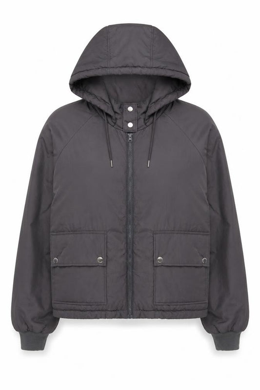 PrettyLittleThing Women Black M Hooded Puffer Jacket
