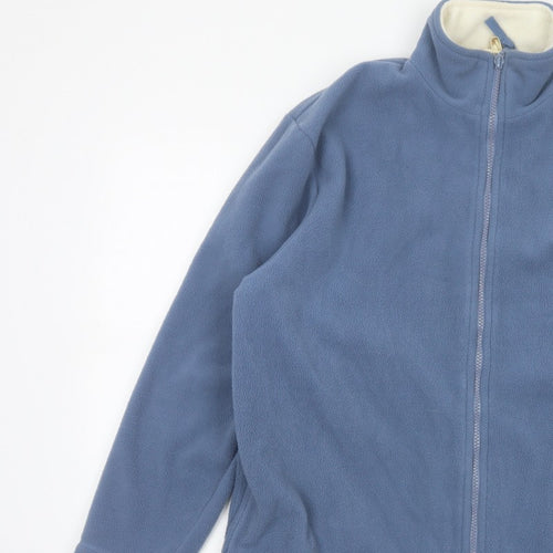 Being Casual Women’s Blue Fleece Jacket UK 12/14 Full Zip Pockets