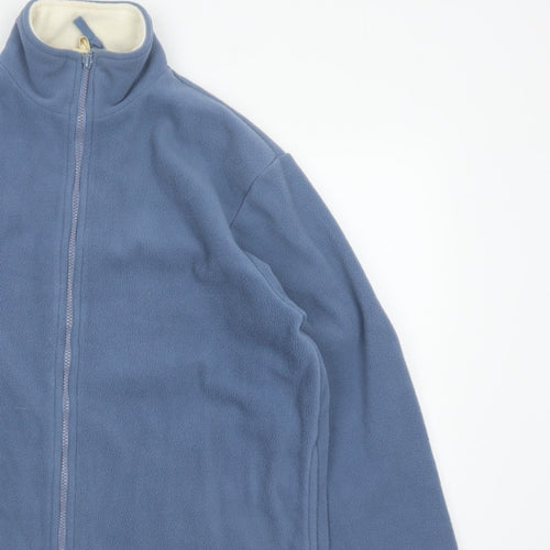 Being Casual Women’s Blue Fleece Jacket UK 12/14 Full Zip Pockets