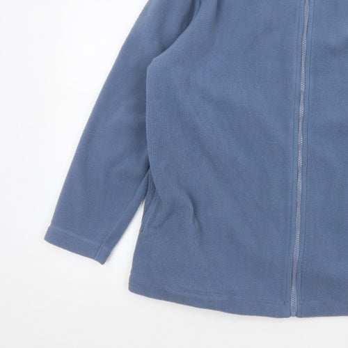 Being Casual Women’s Blue Fleece Jacket UK 12/14 Full Zip Pockets