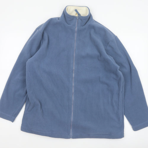 Being Casual Women’s Blue Fleece Jacket UK 12/14 Full Zip Pockets