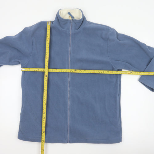 Being Casual Women’s Blue Fleece Jacket UK 12/14 Full Zip Pockets