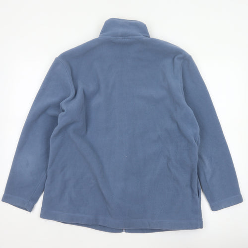 Being Casual Women’s Blue Fleece Jacket UK 12/14 Full Zip Pockets