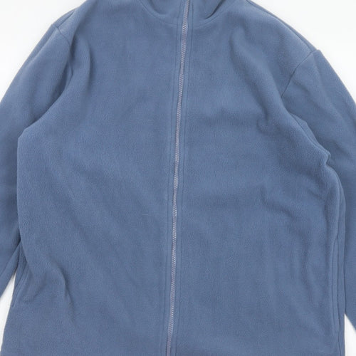 Being Casual Women’s Blue Fleece Jacket UK 12/14 Full Zip Pockets