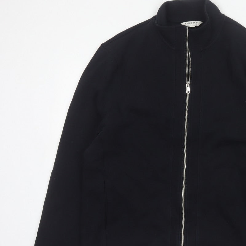 Marks and Spencer Autograph Men Black L Regular Full Zip Jacket