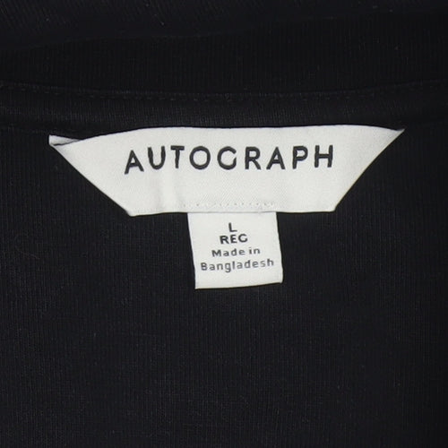 Marks and Spencer Autograph Men Black L Regular Full Zip Jacket