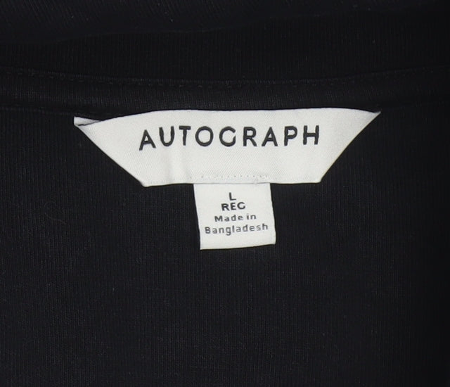 Marks and Spencer Autograph Men Black L Regular Full Zip Jacket