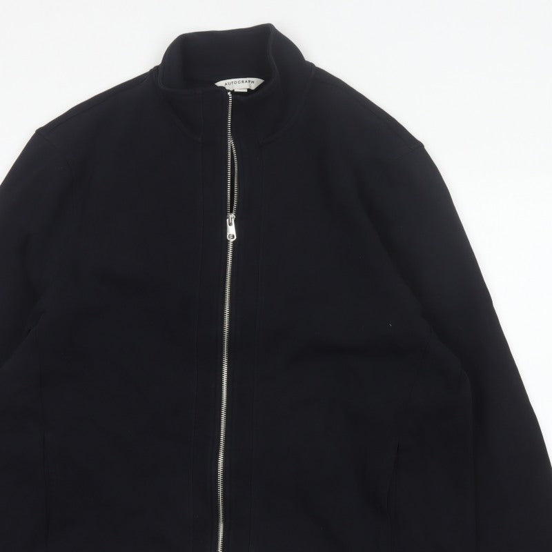 Marks and Spencer Autograph Men Black L Regular Full Zip Jacket