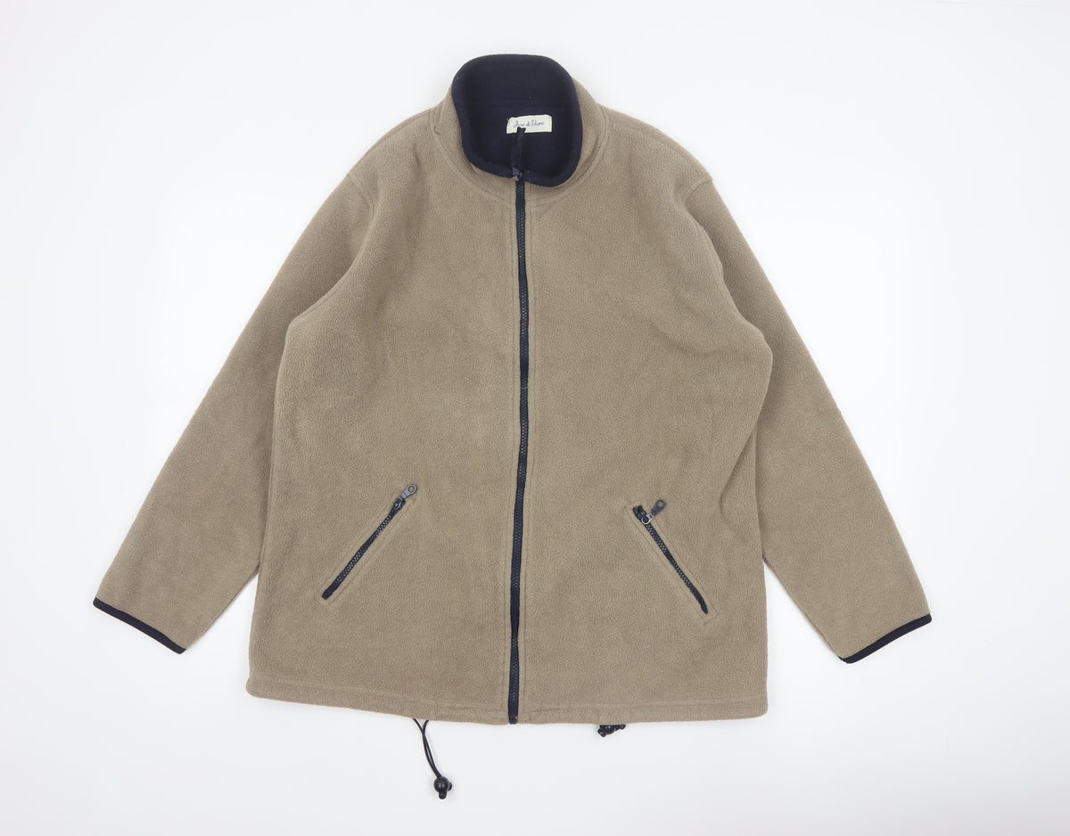Joie de Vivre Women’s Beige M Fleece Full Zip Outdoor Jacket