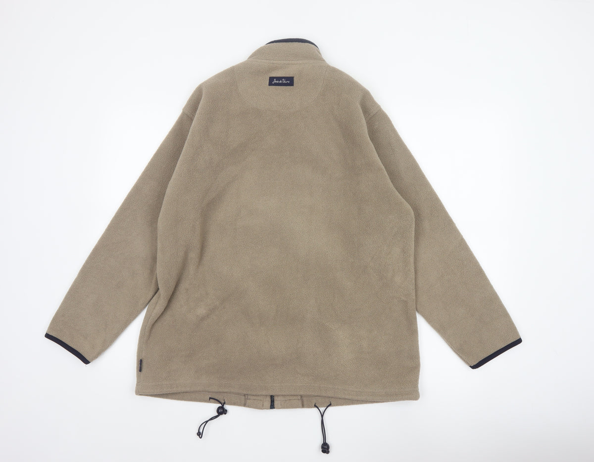 Joie de Vivre Women’s Beige M Fleece Full Zip Outdoor Jacket