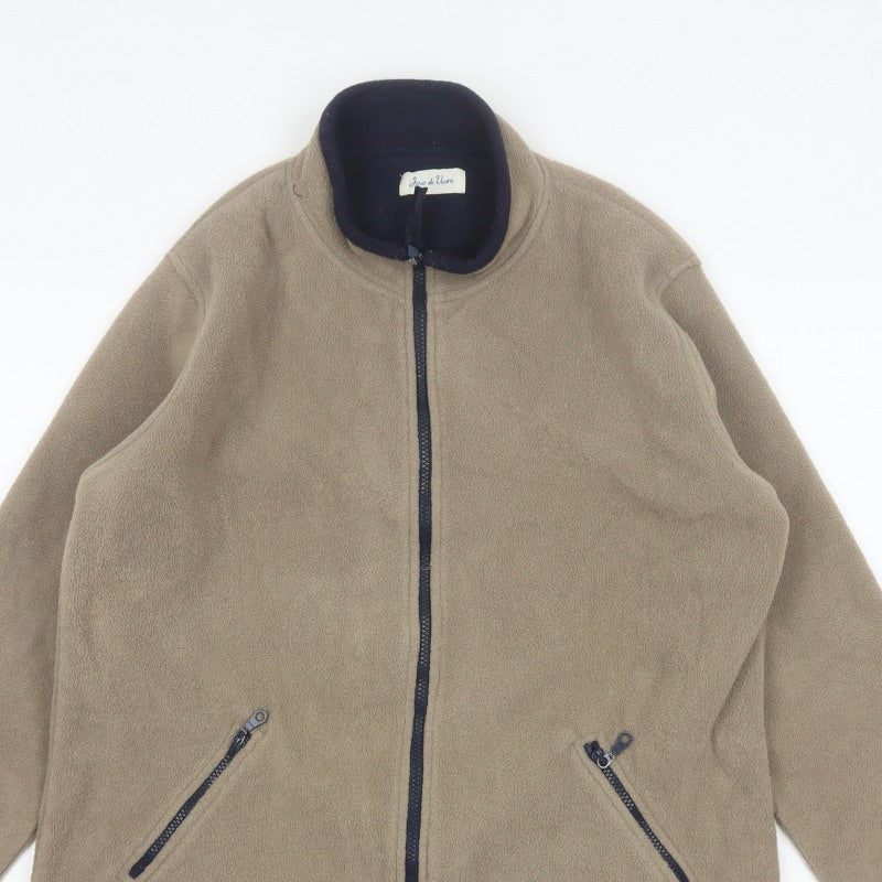 Joie de Vivre Women’s Beige M Fleece Full Zip Outdoor Jacket