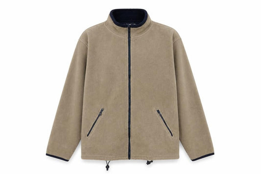 Joie de Vivre Women’s Beige M Fleece Full Zip Outdoor Jacket