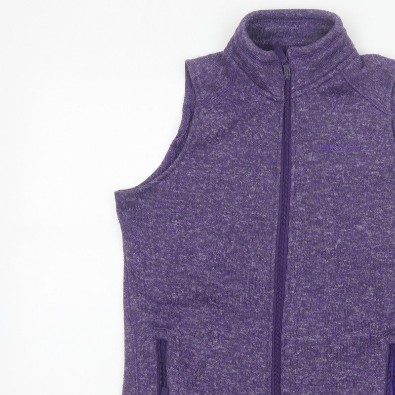 Mountain Warehouse Women Purple UK 12 Fleece Full Zip Waistcoat