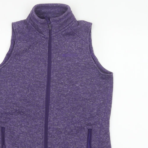 Mountain Warehouse Women Purple UK 12 Fleece Full Zip Waistcoat