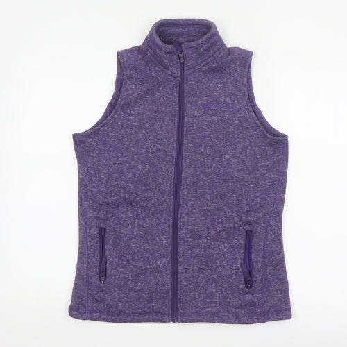 Mountain Warehouse Women Purple UK 12 Fleece Full Zip Waistcoat