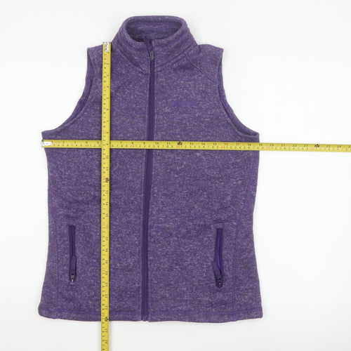 Mountain Warehouse Women Purple UK 12 Fleece Full Zip Waistcoat