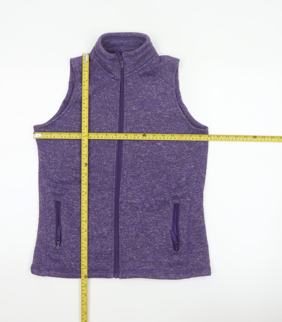 Mountain Warehouse Women Purple UK 12 Fleece Full Zip Waistcoat