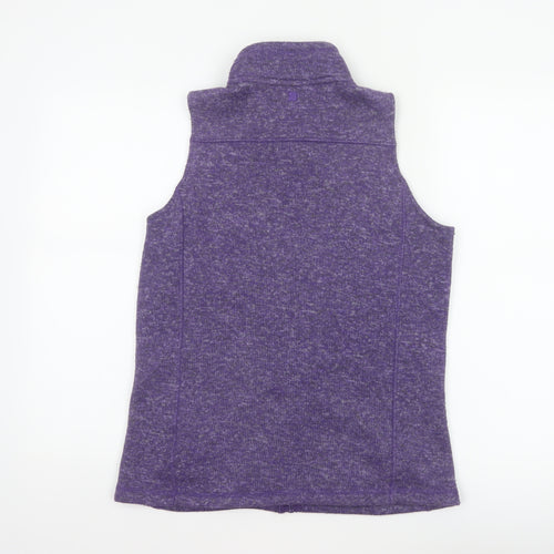 Mountain Warehouse Women Purple UK 12 Fleece Full Zip Waistcoat