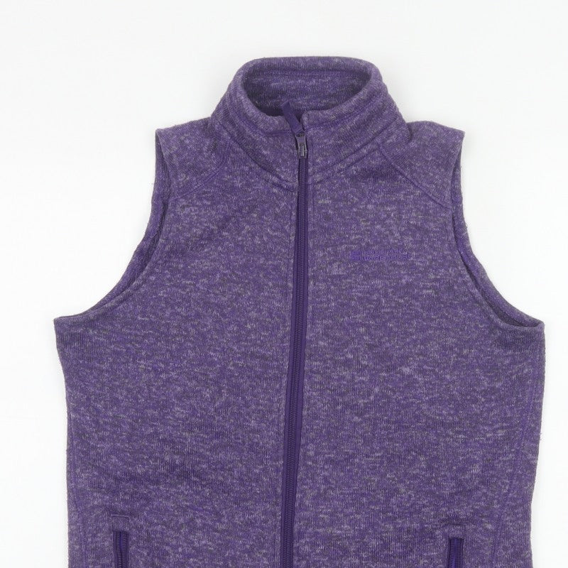 Mountain Warehouse Women Purple UK 12 Fleece Full Zip Waistcoat