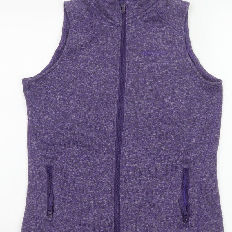 Mountain Warehouse Women Purple UK 12 Fleece Full Zip Waistcoat