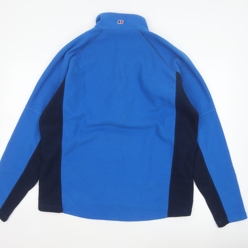Berghaus Men's Blue L 1/4 Zip Fleece Pullover Sweatshirt Outdoor
