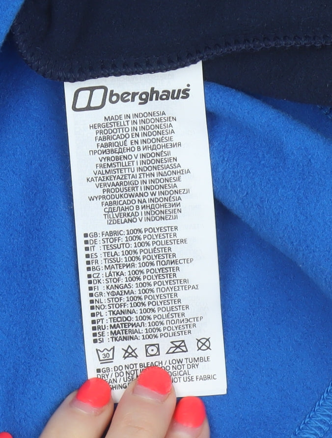 Berghaus Men's Blue L 1/4 Zip Fleece Pullover Sweatshirt Outdoor