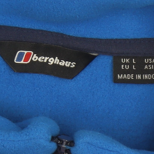 Berghaus Men's Blue L 1/4 Zip Fleece Pullover Sweatshirt Outdoor