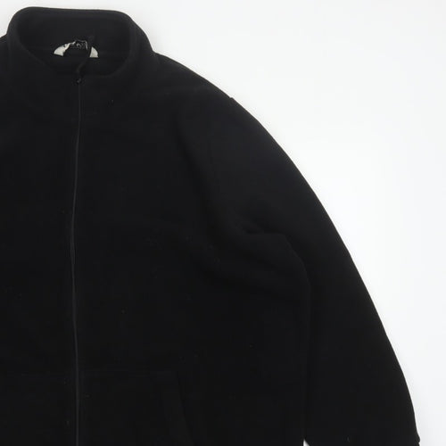 Yours Women Black UK 22 24 Plus Size Fleece Zip Jacket