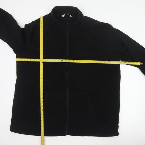 Yours Women Black UK 22 24 Plus Size Fleece Zip Jacket