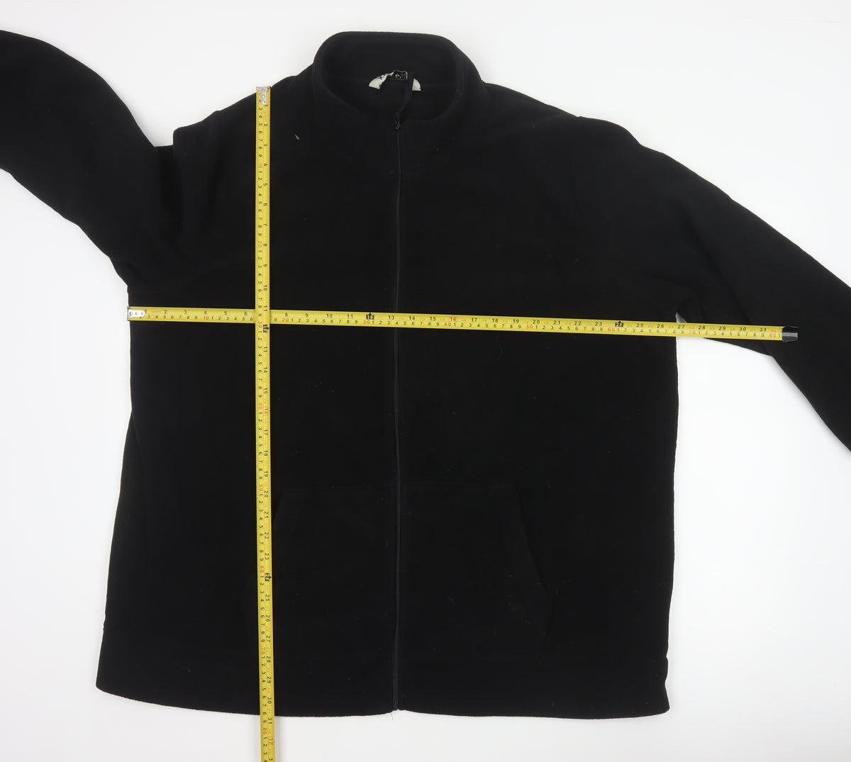 Yours Women Black UK 22 24 Plus Size Fleece Zip Jacket