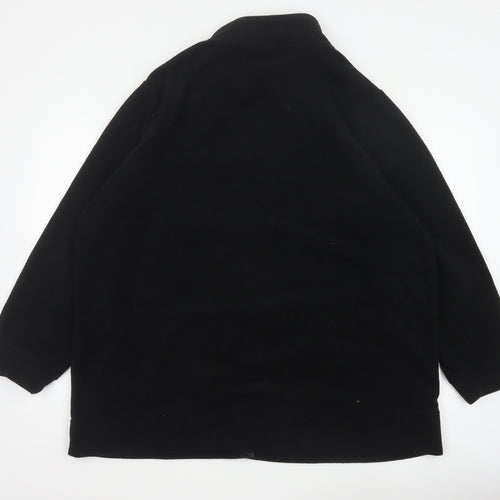 Yours Women Black UK 22 24 Plus Size Fleece Zip Jacket